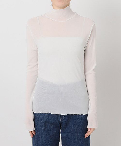 B.C STOCK（ベーセーストック）の「《追加5》ウォッシャブル / シアータートルプルオーバー（Tシャツ/カットソー・レディース・ブラック/ホワイト/ライトグレー・FREE）」の8枚目の写真