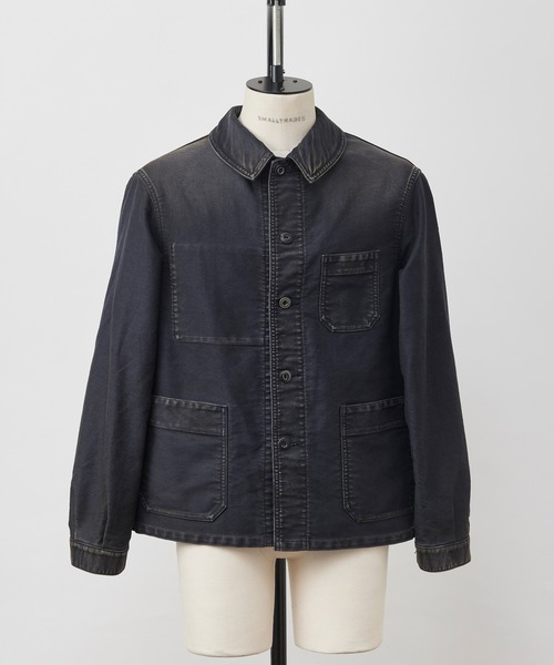 SHINYAKOZUKA（シンヤコヅカ）の「ORDINARY VINTAGE FRENCH JACKET(ISSUE#8)（カバーオール・メンズ・ブラック/ネイビー系・SMALL/MEDIUM）」の2枚目の写真