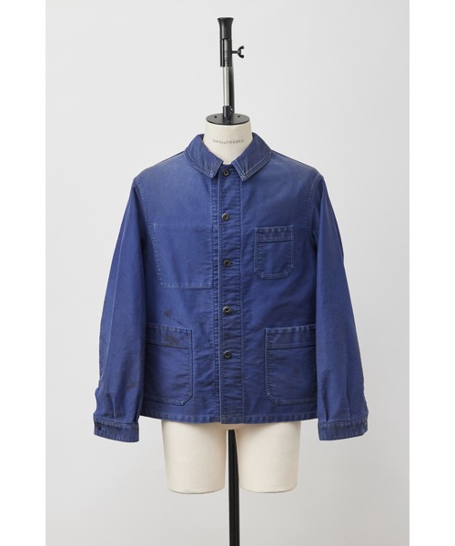 SHINYAKOZUKA（シンヤコヅカ）の「ORDINARY VINTAGE FRENCH JACKET(ISSUE#8)（カバーオール・メンズ・ブラック/ネイビー系・SMALL/MEDIUM）」の4枚目の写真