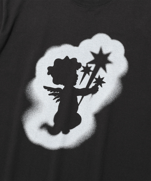 NICE GHOST CLUB(ナイスゴーストクラブ)の「ベイビーエンジェルシルエットTシャツ_ブラック(NG2FMUT517A)(Tシャツ/カットソー・レディース・ブラック・S/M/L)」の4枚目の写真