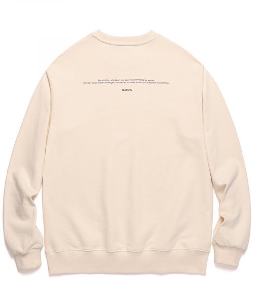 STAFF ONLY(スタッフオンリー)の「SLOGAN LOGO CREWNECK (IVORY)(スウェット・メンズ・その他・M)」の2枚目の写真