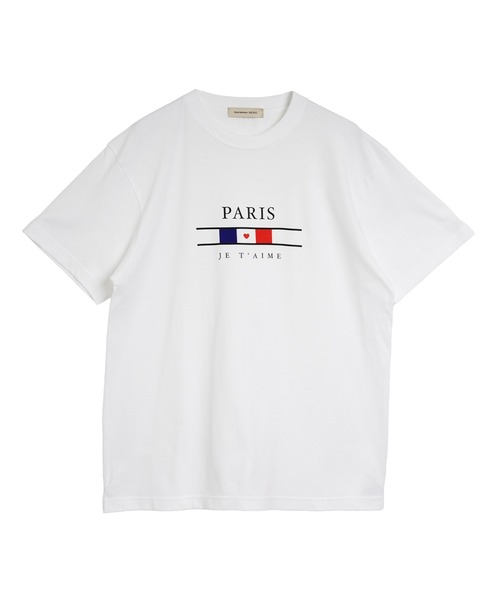 September SEOUL(セプテンバーソウル)の「パリロゴ グラフィック 半袖Tシャツ(Tシャツ/カットソー・レディース・ホワイト/ブラック・FREE)」の6枚目の写真