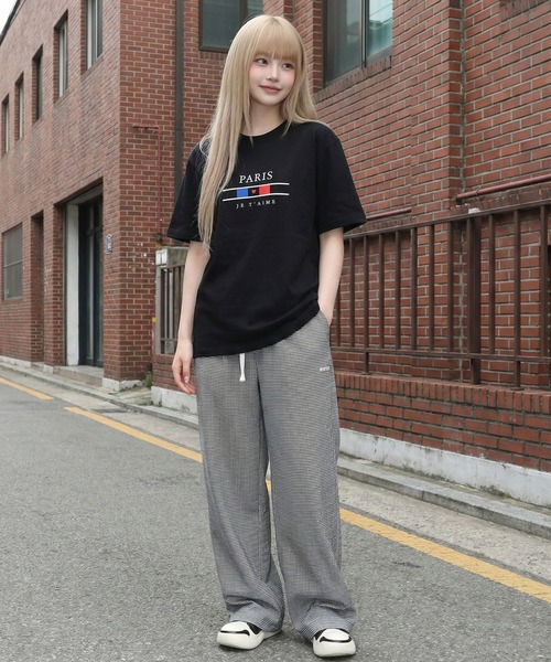 September SEOUL(セプテンバーソウル)の「パリロゴ グラフィック 半袖Tシャツ(Tシャツ/カットソー・レディース・ホワイト/ブラック・FREE)」の7枚目の写真