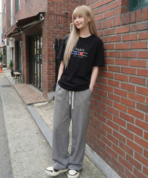 September SEOUL(セプテンバーソウル)の「パリロゴ グラフィック 半袖Tシャツ(Tシャツ/カットソー・レディース・ホワイト/ブラック・FREE)」の9枚目の写真