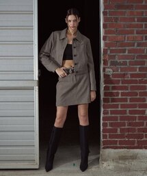 Lip Pocket Mini Skirt, Ash Brown