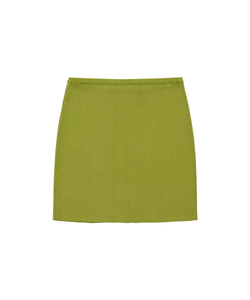 WELLBEING EXPRESS（ウェルビーイングエクスプレス）の「Embroidered Knit Mini Skirt Leaf Green（スカート・レディース・その他・ONE SIZE）」の2枚目の写真