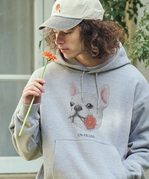 mpa4027- REAL GERBERA DOG HOODIE パーカー（フレンチブルドッグ