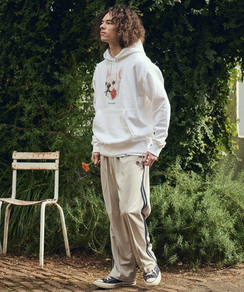UN-FILLED(アンフィルド)の「mpa4027- REAL GERBERA DOG HOODIE パーカー(フレンチブルドッグ)(SDUF-2603FBD)(パーカー・メンズ・グレー/ホワイト・XL/L/M)」の8枚目の写真