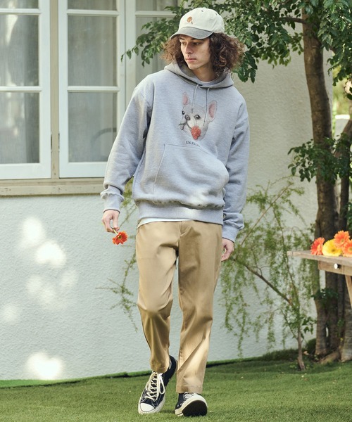 UN-FILLED(アンフィルド)の「mpa4027- REAL GERBERA DOG HOODIE パーカー(フレンチブルドッグ)(SDUF-2603FBD)(パーカー・メンズ・グレー/ホワイト・XL/L/M)」の13枚目の写真