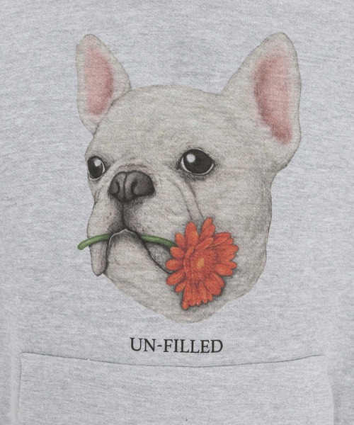 UN-FILLED(アンフィルド)の「mpa4027- REAL GERBERA DOG HOODIE パーカー(フレンチブルドッグ)(SDUF-2603FBD)(パーカー・メンズ・グレー/ホワイト・XL/L/M)」の19枚目の写真