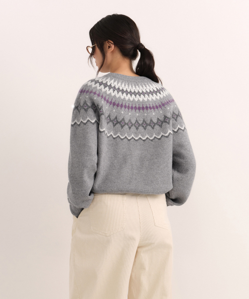MUSINSA STANDARD WOMAN（ムシンサスタンダードウーマン）の「ウィメンズヨークフェアアイルクルーネックニット[グレー]（ニット/セーター・レディース・その他・SMALL/MEDIUM/LARGE/X-SMALL）」の3枚目の写真