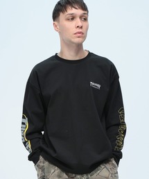 THRASHER | THRASHER (スラッシャー) 袖ロゴプリント 長袖 Tシャツ ロンT(Tシャツ/カットソー)