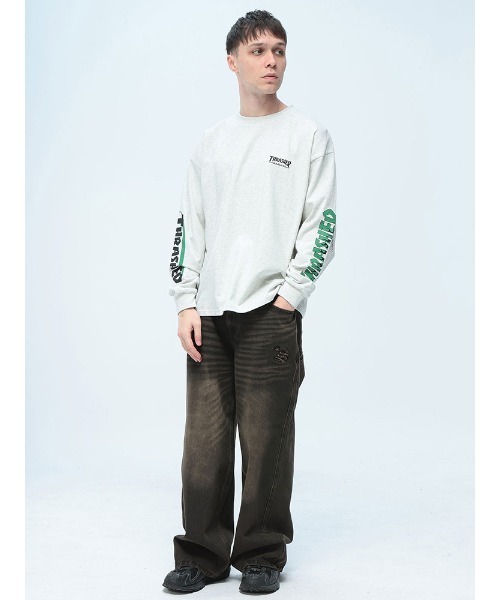 THRASHER(スラッシャー)の「THRASHER (スラッシャー) 袖ロゴプリント 長袖 Tシャツ ロンT(Tシャツ/カットソー・メンズ・ブラック/ホワイト/グレー・M/LL/L)」の10枚目の写真