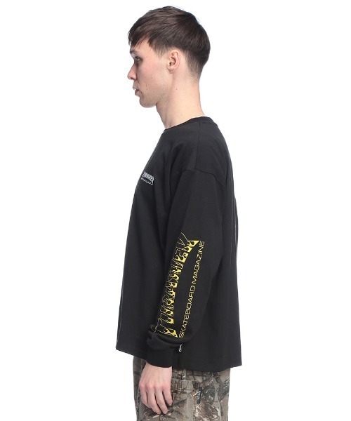 THRASHER(スラッシャー)の「THRASHER (スラッシャー) 袖ロゴプリント 長袖 Tシャツ ロンT(Tシャツ/カットソー・メンズ・ブラック/ホワイト/グレー・M/LL/L)」の13枚目の写真