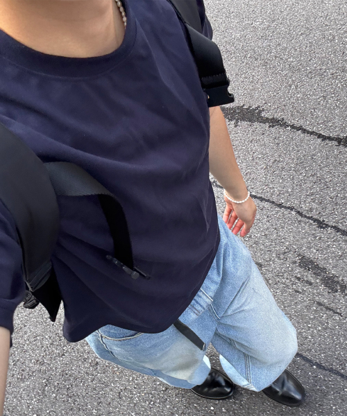 LEIRE（ルアール）の「エッセンシャルクロップTシャツ [ネイビー]（Tシャツ/カットソー・メンズ・その他・LARGE/X-LARGE/2XL/MEDIUM）」の15枚目の写真