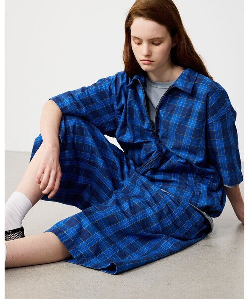 BEAMS（ビームス）の「タータンチェック ショートパンツ【ワイドストレートフィット】（その他パンツ・メンズ・ブルー/ベージュ・XL/L/M/S）」の13枚目の写真