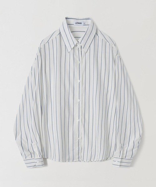 LENAV(ルナブ)の「レスストライプシャツ(ネイビー)(シャツ/ブラウス・レディース・その他・SMALL/MEDIUM)」の1枚目の写真