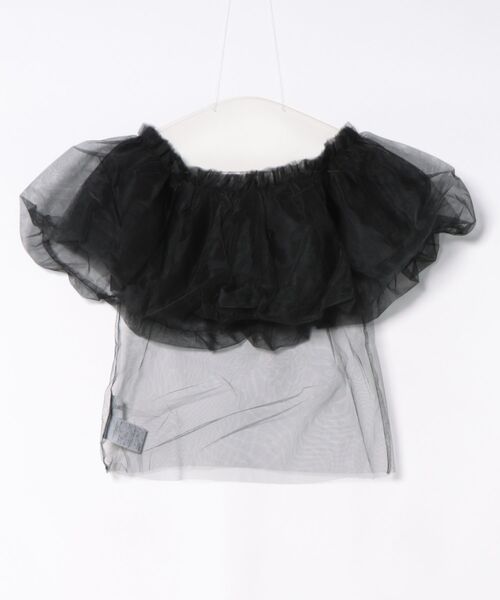 VIBGYOR（ヴィブジョー）の「【ENCLOSURE】3way volume tulle blouse（シャツ/ブラウス・レディース・ベージュ/ブルー/ブラック・FREE）」の4枚目の写真