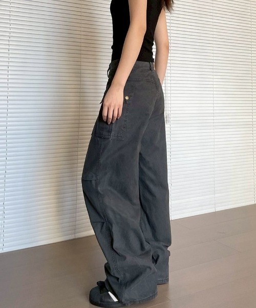 almo(アルモ)の「【LAMPOON】フレアカーゴパンツ(カーゴパンツ・レディース・ベージュ/グレー・MEDIUM/SMALL/LARGE)」の7枚目の写真