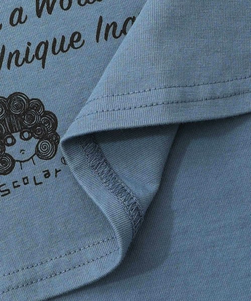 iS ScoLar(イズスカラー)の「ScoLar(スカラー) スカラーバーガータウン柄Tシャツ(Tシャツ/カットソー・レディース・オフホワイト/ブルー/ブラック・MEDIUM)」の14枚目の写真