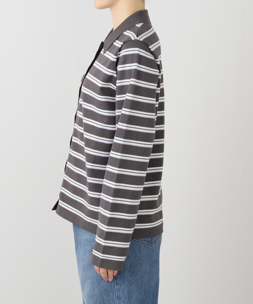 IENA(イエナ)の「襟付きボーダーニット(ニット/セーター・レディース・ホワイト/チャコールグレー・FREE)」の15枚目の写真