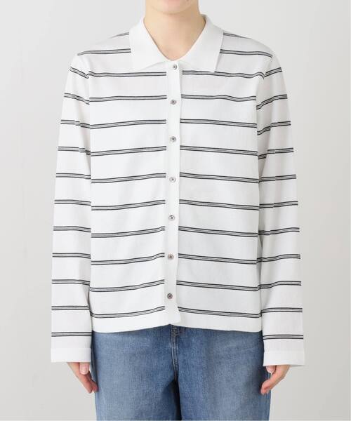 IENA(イエナ)の「襟付きボーダーニット(ニット/セーター・レディース・ホワイト/チャコールグレー・FREE)」の21枚目の写真