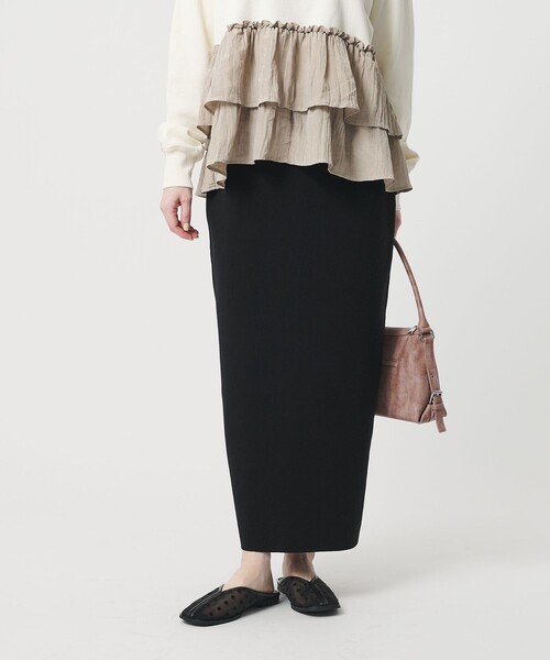 BEAUTY&YOUTH UNITED ARROWS(ビューティーアンドユースユナイテッドアローズ)の「【WEB限定 Wardrobe DAILY MINIMAL】ミラノリブ ニットスカート ウォッシャブル(スカート・レディース・ブラック/ダークグレー/ライトピンク・S/M)」の14枚目の写真