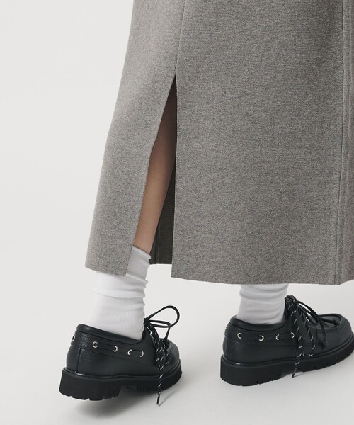 BEAUTY&YOUTH UNITED ARROWS(ビューティーアンドユースユナイテッドアローズ)の「【WEB限定 Wardrobe DAILY MINIMAL】ミラノリブ ニットスカート ウォッシャブル(スカート・レディース・ブラック/ダークグレー/ライトピンク・S/M)」の4枚目の写真