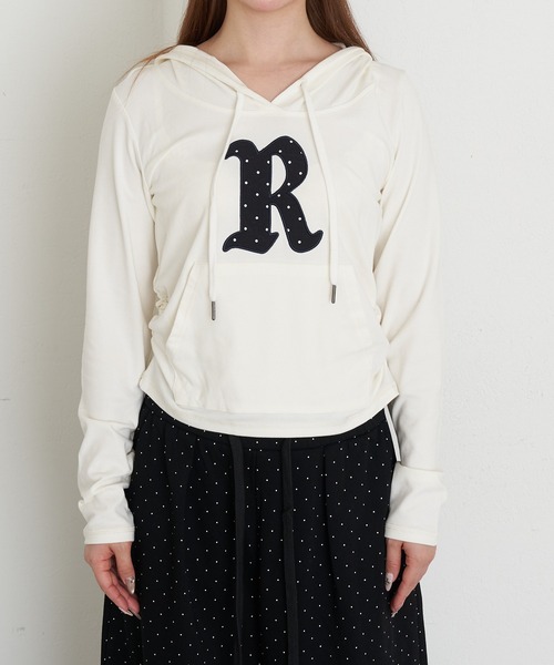RAY CASSIN(レイカズン)の「ロゴパッチチビフードT(Tシャツ/カットソー・レディース・ネイビー/グレー/アイボリー/ホワイト系その他・FREE)」の14枚目の写真