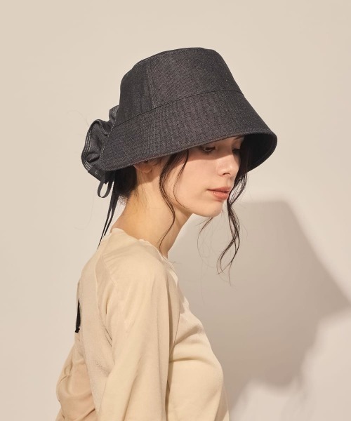 arth(アース)の「arth Denim Bucket Hat / アース(ハット・レディース・ホワイト/ブラック・MEDIUM)」の14枚目の写真