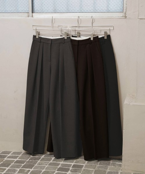 TODAYFUL（トゥデイフル）の「Bonding Wide Trousers（その他パンツ・レディース・モスグリーン/チャコールグレー/ブラック・38inch/36inch）」の13枚目の写真