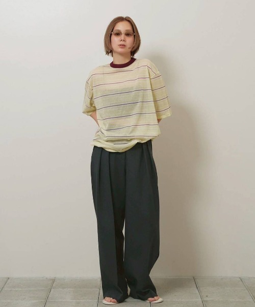 TODAYFUL(トゥデイフル)の「Bonding Wide Trousers(その他パンツ・レディース・モスグリーン/チャコールグレー/ブラック/ダークブラウン・38inch/36inch)」の15枚目の写真