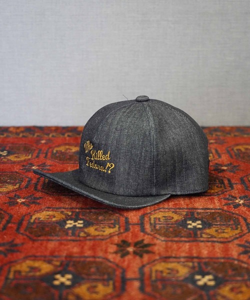 MRFATMAN（ミスターファットマン）の「EMBROIDERY FLIP CAP（キャップ・メンズ・インディゴブルー/アイボリー/ブラック・XL/L/M）」の3枚目の写真