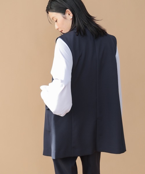 Bou Jeloud（ブージュルード）の「【はあちゅう*Bou Jeloud】テーラーカラーベスト（ベスト・レディース・ネイビー/グレイッシュベージュ/ブラック・38）」の8枚目の写真