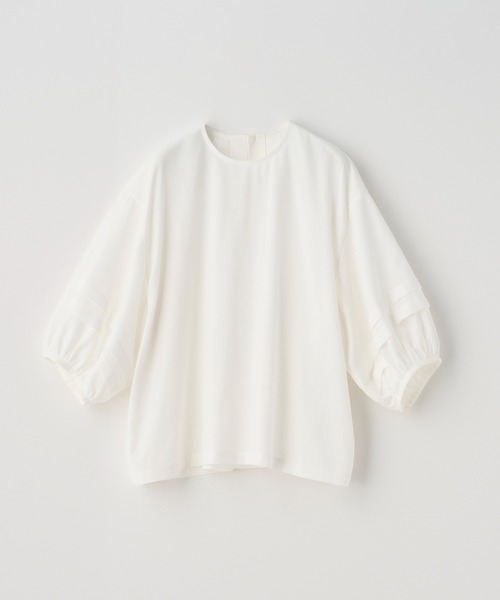 Tuck V-reams Sleeve 7分 ブラウス — блуза с защипами и рукавом 7/10