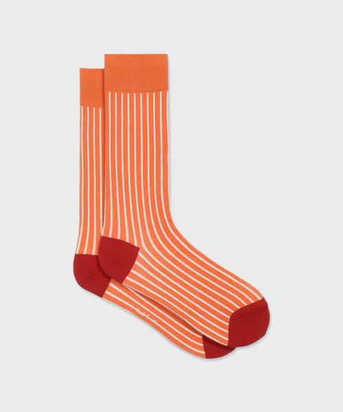 Paul Smith(ポールスミス)の「コントラストストライプ ソックス【160624 CS】(ソックス/靴下・メンズ・ダークグリーン/オレンジ/ダークブラウン・25-27)」の2枚目の写真