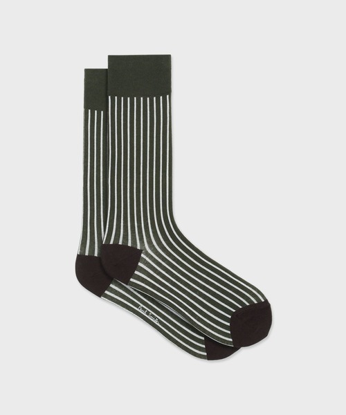 Paul Smith(ポールスミス)の「コントラストストライプ ソックス【160624 CS】(ソックス/靴下・メンズ・ダークグリーン/オレンジ/ダークブラウン・25-27)」の1枚目の写真