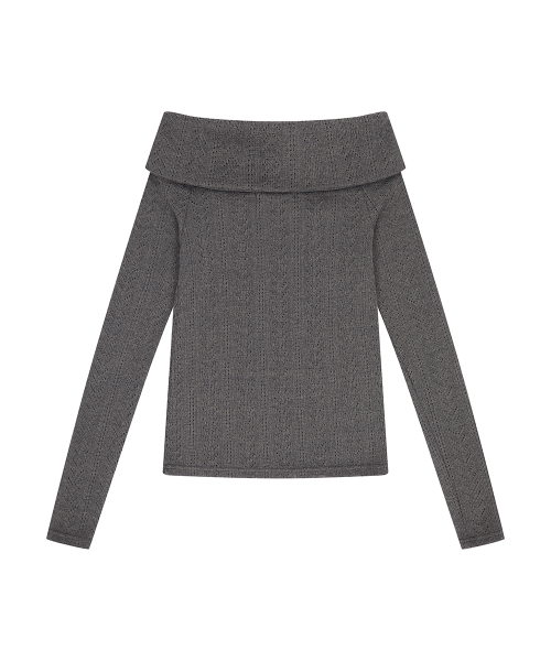 LUVISTRUE(ラヴイズトゥルー)の「EL OFF-SHOULDER KNIT(CHARCOAL)(ニット/セーター・レディース・その他・FREE)」の3枚目の写真