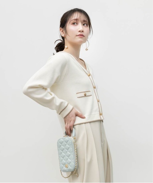 RANDA（ランダ）の「ロゴ刺繍ニットカーディガン（カーディガン/ボレロ・レディース・グレー・FREE）」の11枚目の写真