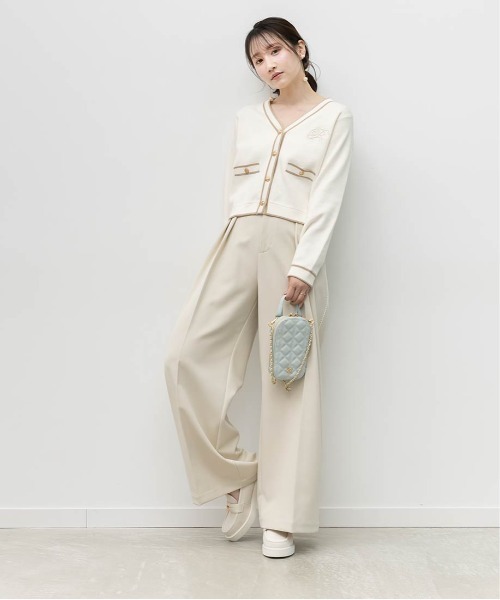 RANDA（ランダ）の「ロゴ刺繍ニットカーディガン（カーディガン/ボレロ・レディース・グレー・FREE）」の12枚目の写真