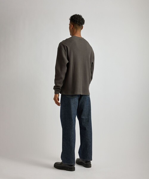 Saturdays NYC（サタデーズ ニューヨークシティ ）の「Alex Heavy Waffle Relaxed LS Tee（Tシャツ/カットソー・メンズ・ライトグレー/チャコールグレー/グリーン・L/S/M）」の11枚目の写真