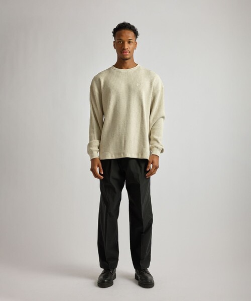 Saturdays NYC（サタデーズ ニューヨークシティ ）の「Alex Heavy Waffle Relaxed LS Tee（Tシャツ/カットソー・メンズ・ライトグレー/チャコールグレー/グリーン・L/S/M）」の12枚目の写真