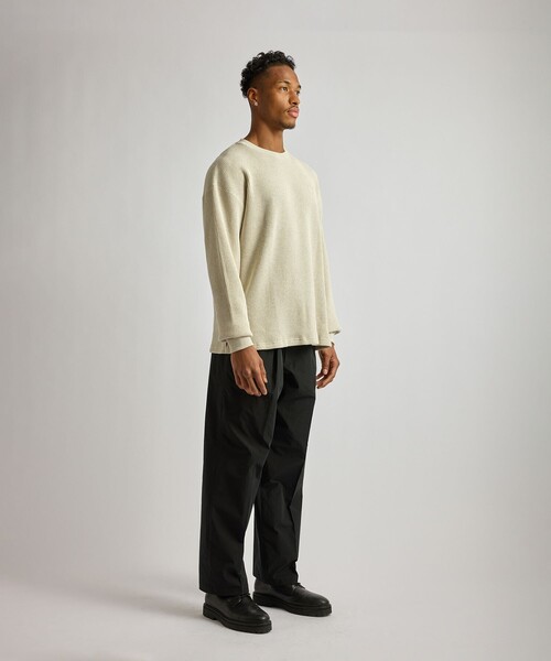 Saturdays NYC（サタデーズ ニューヨークシティ ）の「Alex Heavy Waffle Relaxed LS Tee（Tシャツ/カットソー・メンズ・ライトグレー/チャコールグレー/グリーン・L/S/M）」の13枚目の写真