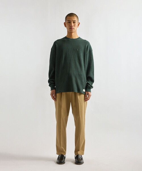 Saturdays NYC（サタデーズ ニューヨークシティ ）の「Alex Heavy Waffle Relaxed LS Tee（Tシャツ/カットソー・メンズ・ライトグレー/チャコールグレー/グリーン・L/S/M）」の15枚目の写真