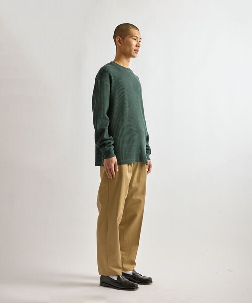 Saturdays NYC（サタデーズ ニューヨークシティ ）の「Alex Heavy Waffle Relaxed LS Tee（Tシャツ/カットソー・メンズ・ライトグレー/チャコールグレー/グリーン・L/S/M）」の16枚目の写真