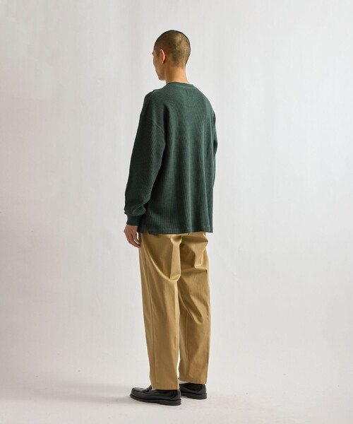 Saturdays NYC（サタデーズ ニューヨークシティ ）の「Alex Heavy Waffle Relaxed LS Tee（Tシャツ/カットソー・メンズ・ライトグレー/チャコールグレー/グリーン・L/S/M）」の17枚目の写真