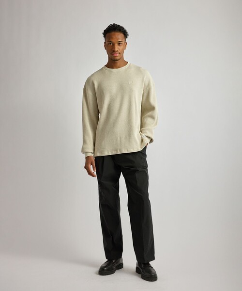 Saturdays NYC（サタデーズ ニューヨークシティ ）の「Alex Heavy Waffle Relaxed LS Tee（Tシャツ/カットソー・メンズ・ライトグレー/チャコールグレー/グリーン・L/S/M）」の21枚目の写真