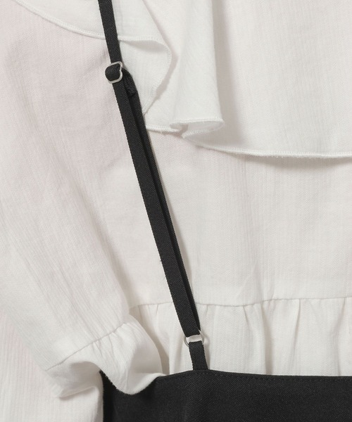 LAKOLE（ラコレ）の「ハイウエストタックサロペット / 647935（サロペット/オーバーオール・レディース・グレー/ブラック・FREE）」の15枚目の写真