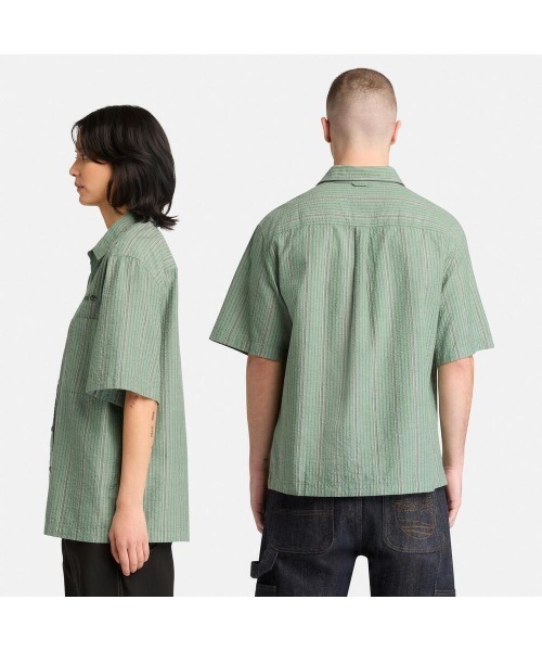 Timberland（ティンバーランド）の「ライトウェイト シャツ ユニセックス（シャツ/ブラウス・メンズ・グリーン・LARGE/MEDIUM/X-LARGE）」の3枚目の写真