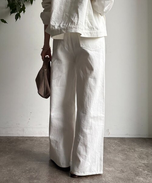 DouDou（ドゥドゥ）の「ベルトルーズデニム（デニムパンツ・レディース・オフホワイト/ブルー・38/36）」の13枚目の写真